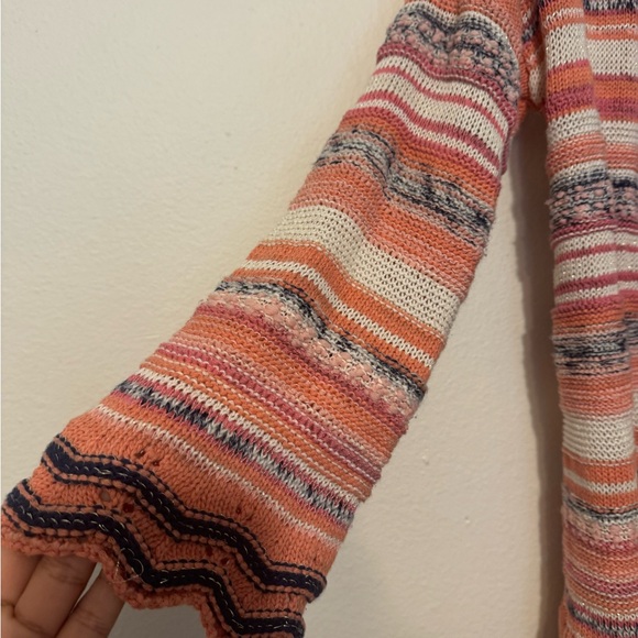 Soft Surroundings Womens Artist Cardigan Multi Color Knit Sweater Size Medium - Picture 4 of 9